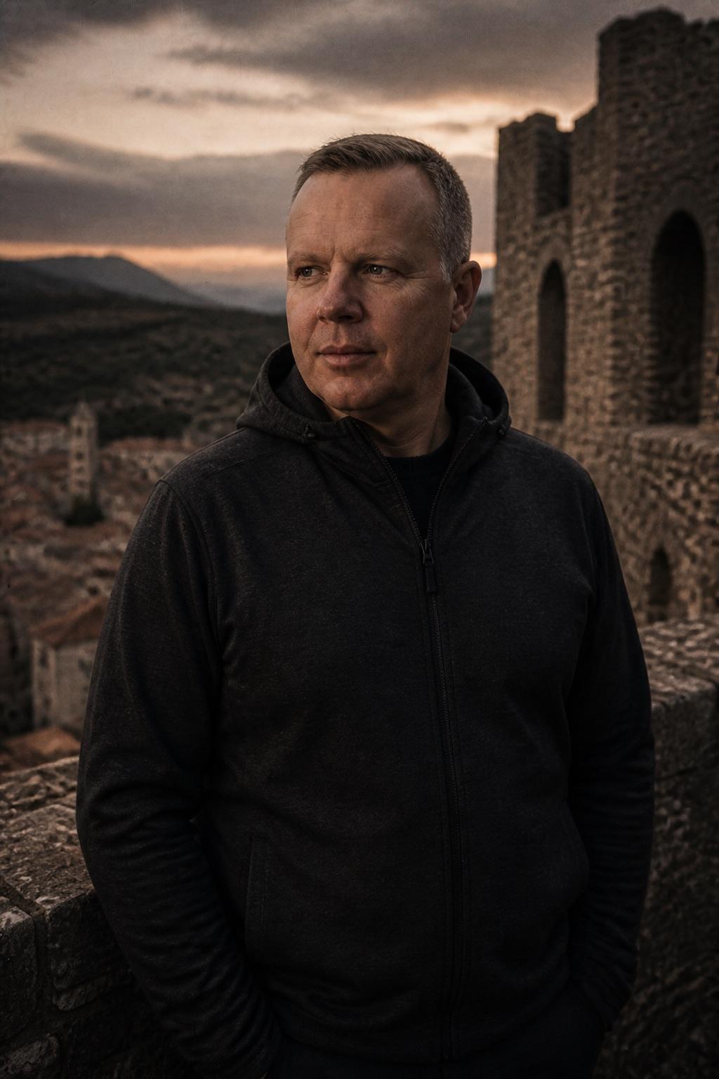 Lars Schoch. KI-generiertes Porträt, keine Fotografie der genannten Person.