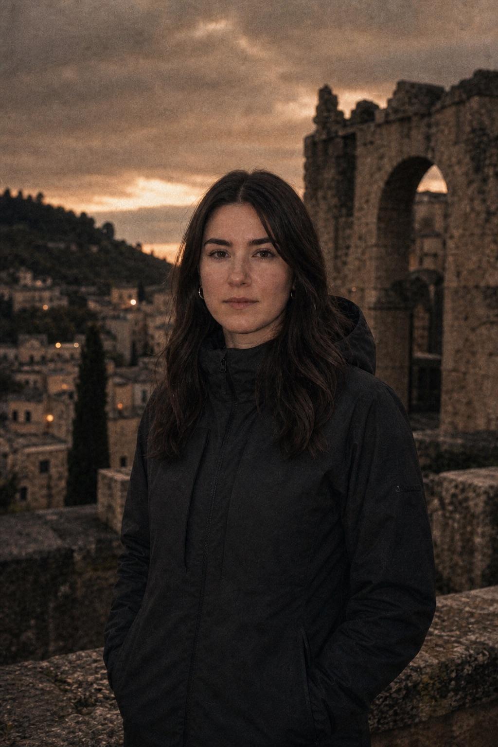 Lena Armbruster. KI-generiertes Porträt, keine Fotografie der genannten Person.